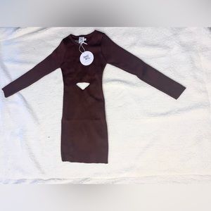 Brown body con Dress- Princess Polly